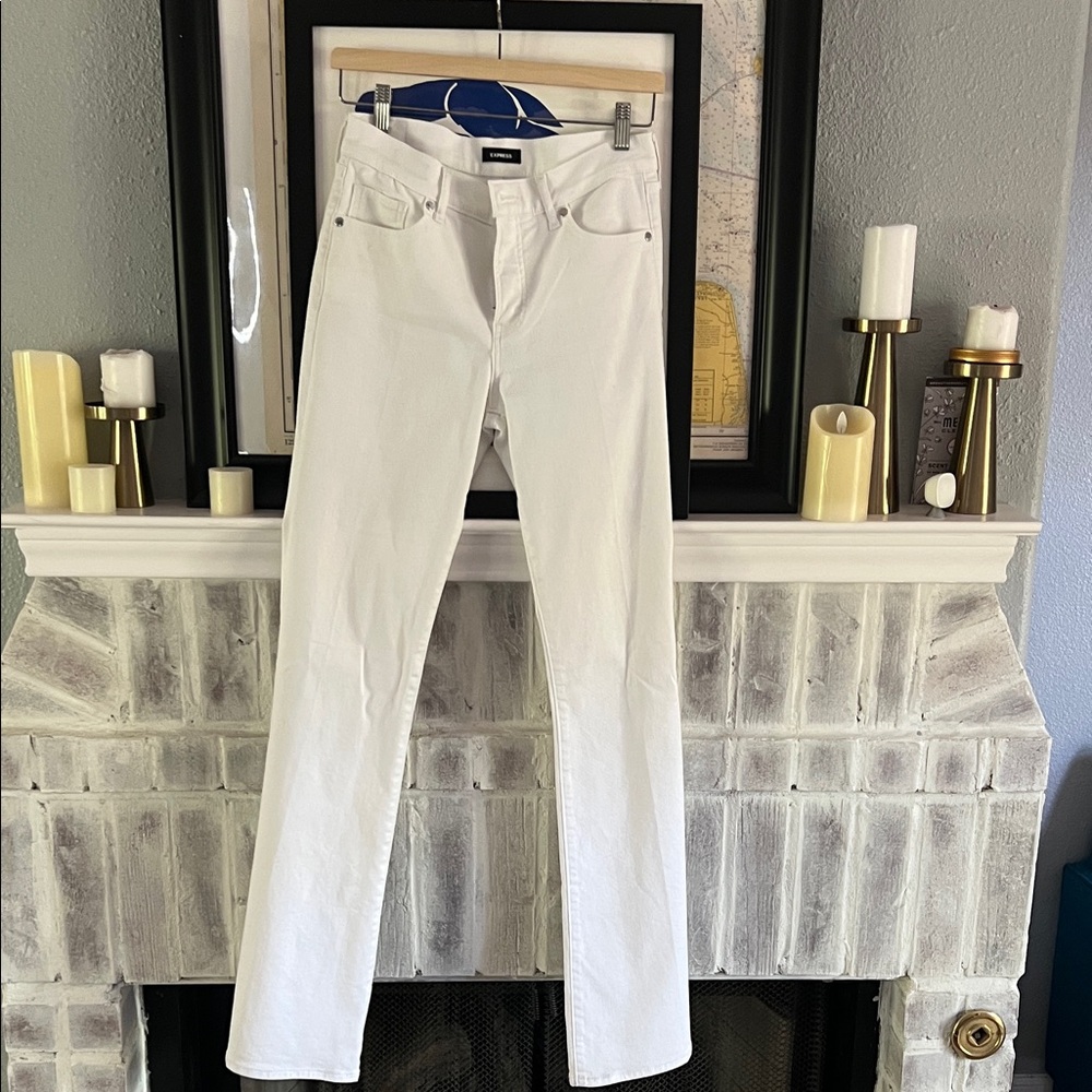 Express 70s Flare White Women's Jeans